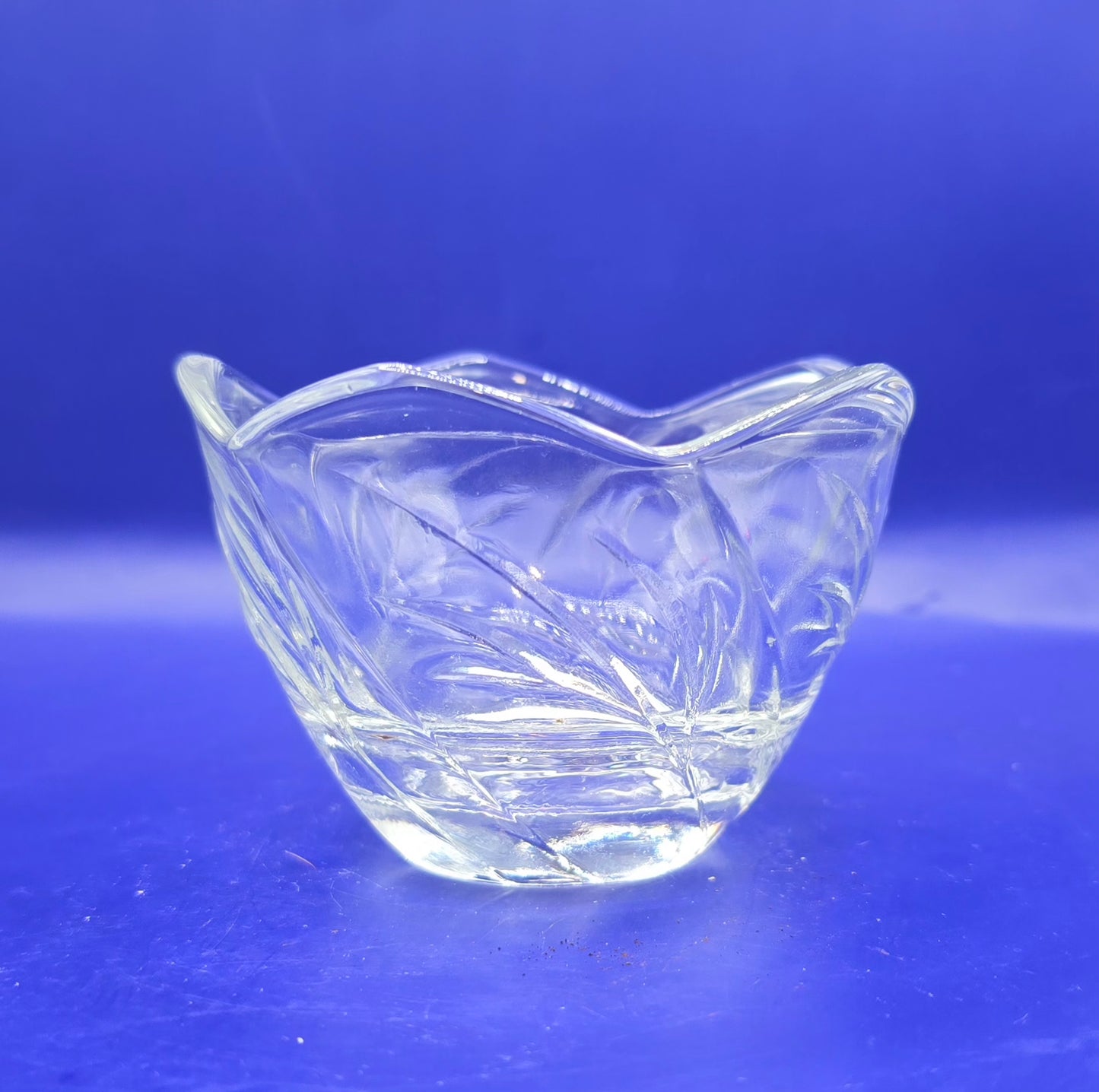 Vintage KIG Indonesia Clear Glass Dessert Fruit Sherbet Bowl Dish