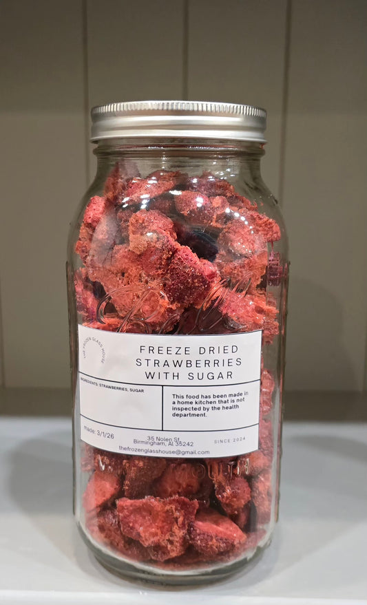 Freeze Dried Strawberries With Sugar in a 64oz jar