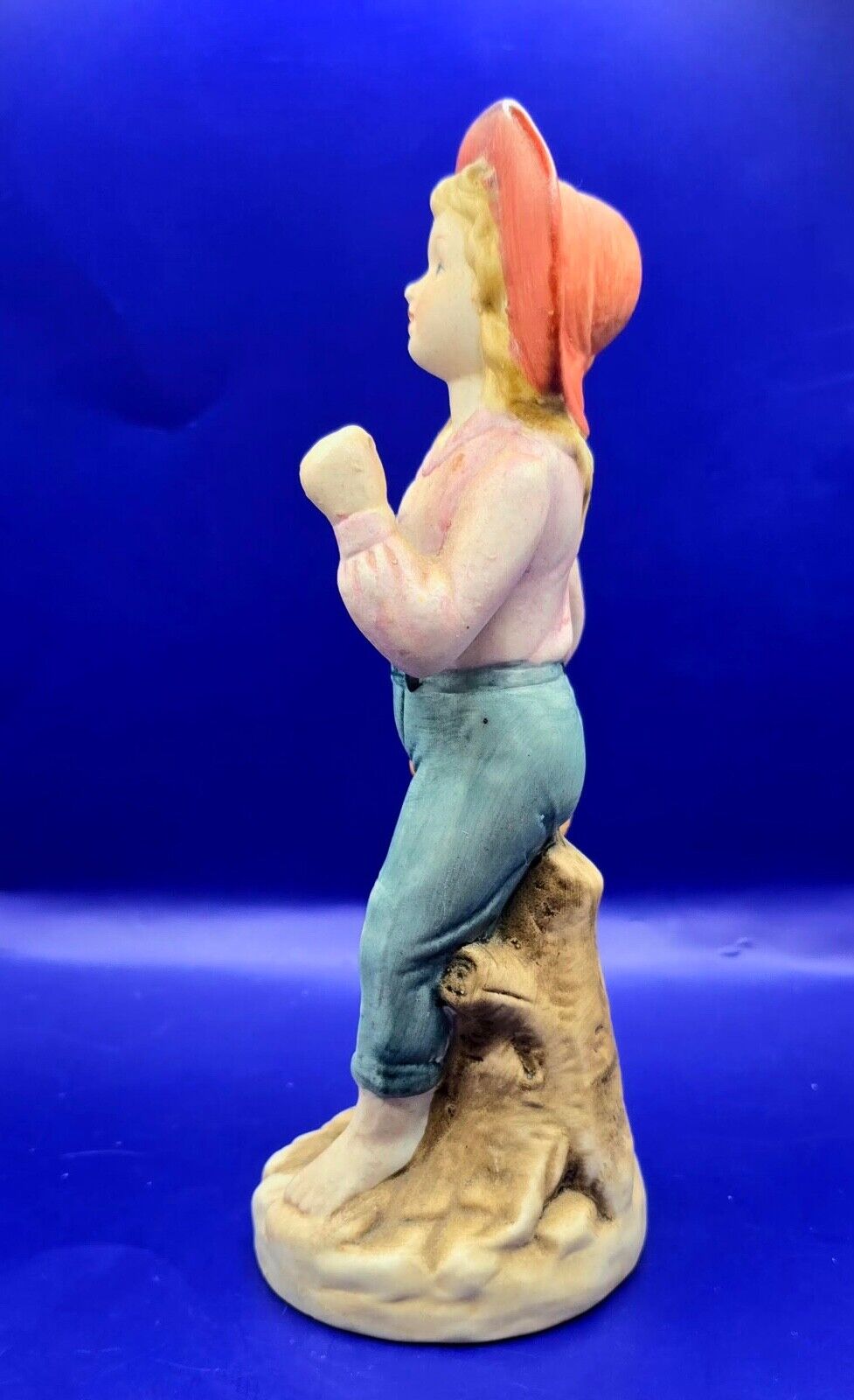 girl with basket figurine 7” tall