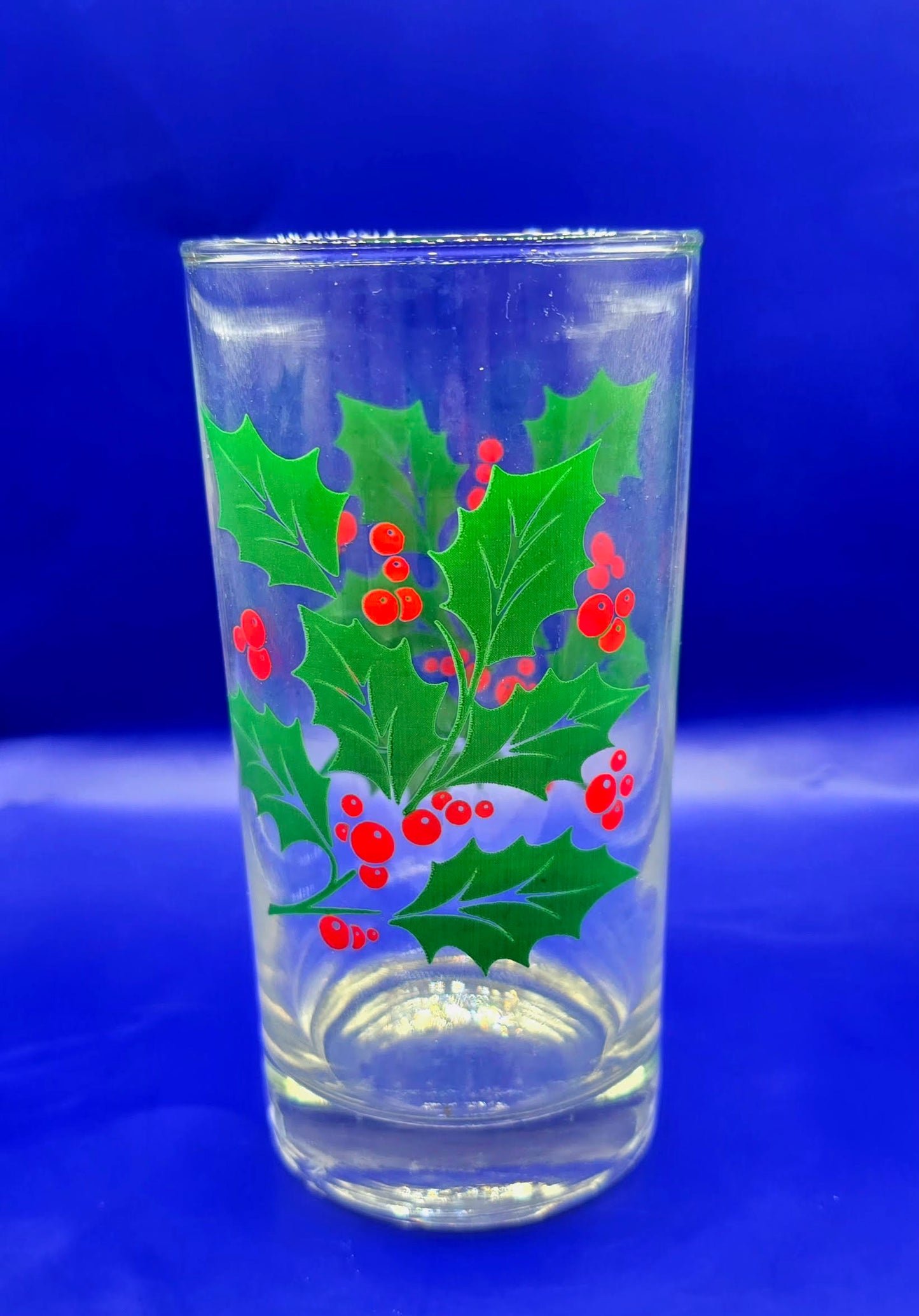 vintage Balett Collins co. christmas holly bery tumbler set of 15 glasses