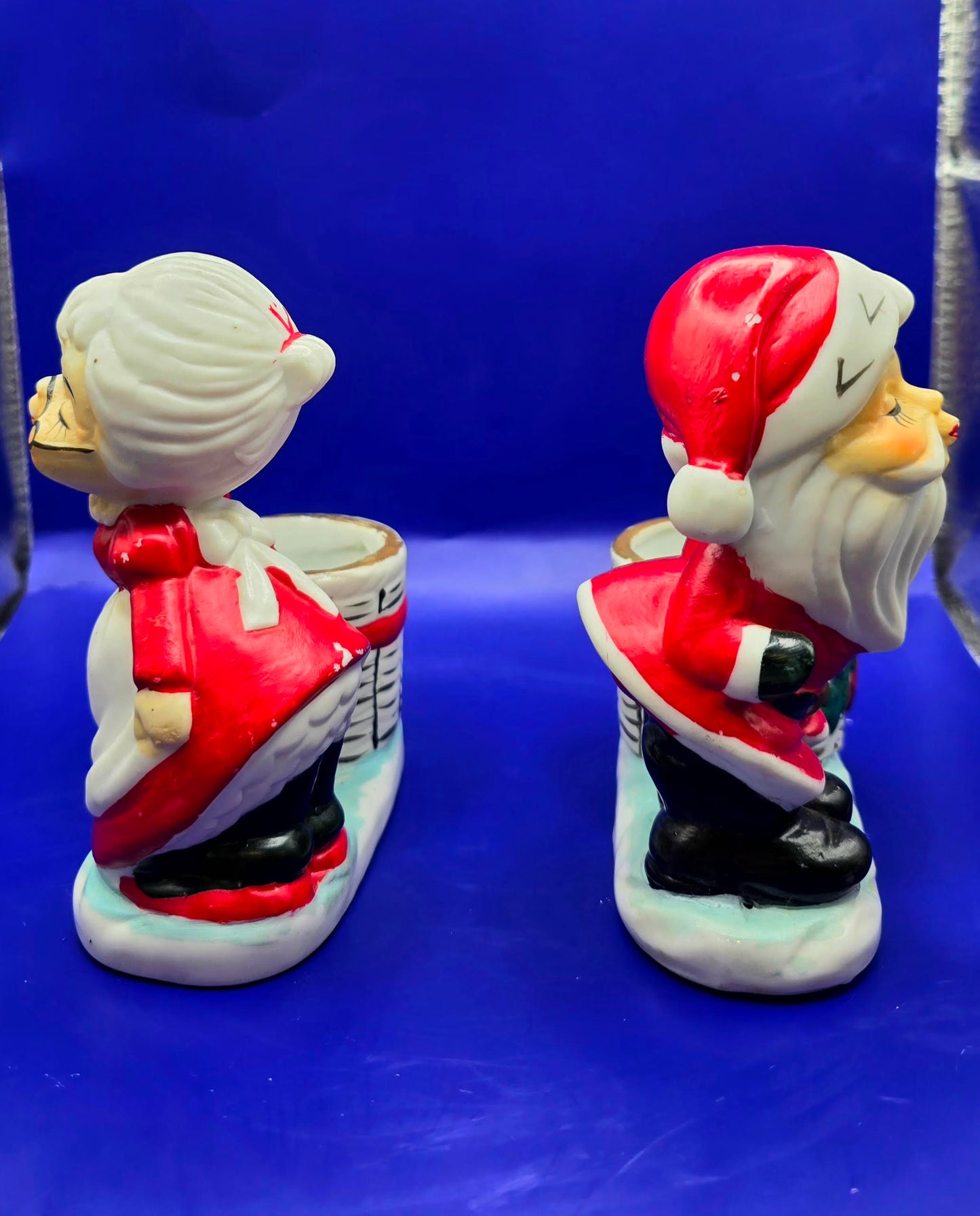 Little Luvkins Mr And Mrs Santa Claus Christmas Holiday Candle Holders