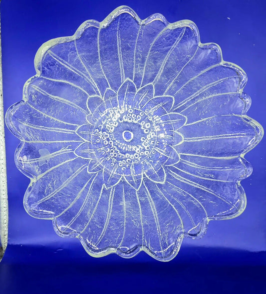 Vintage Indiana Glass Co Sunflower Lily Pons Pattern Bowl Glass 7"