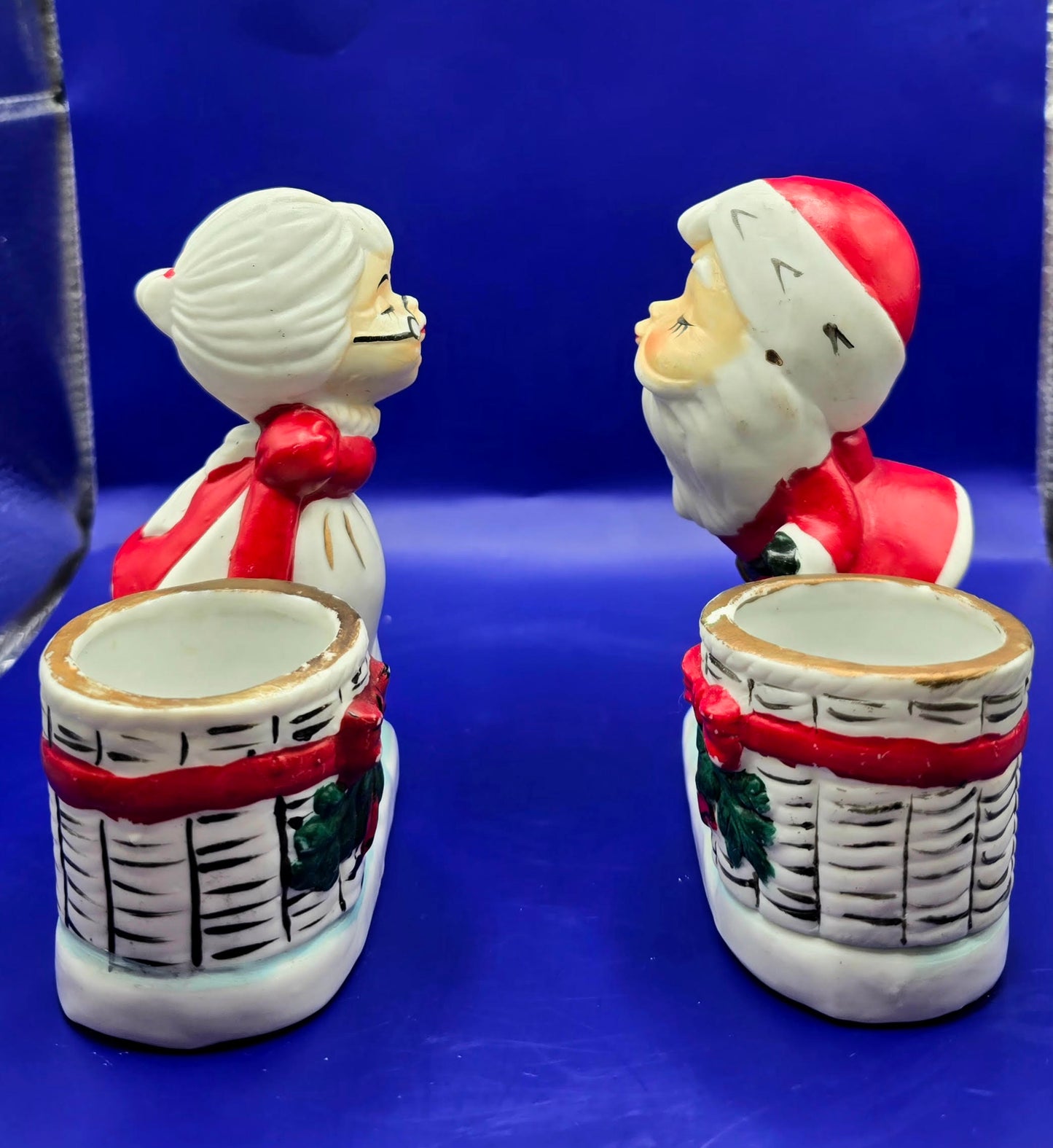 Little Luvkins Mr And Mrs Santa Claus Christmas Holiday Candle Holders