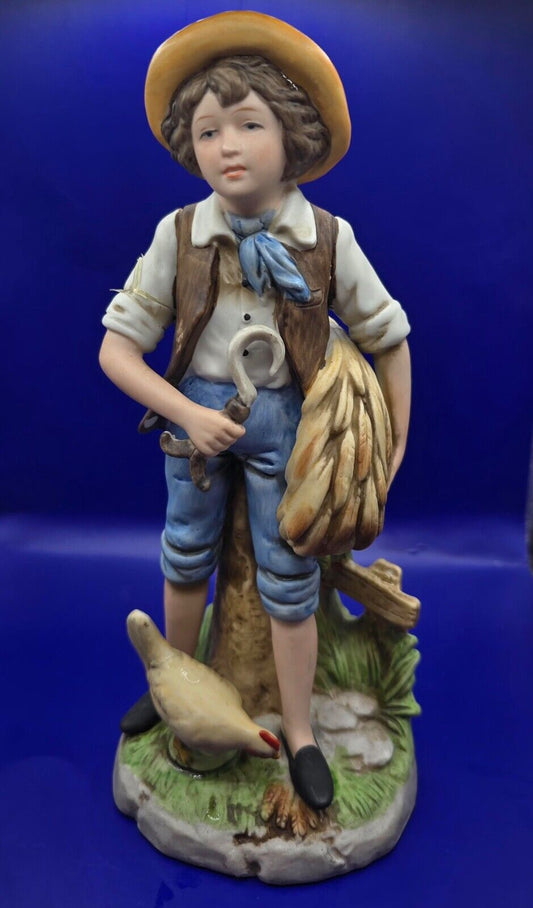 Homco meissen porcelain figurine boy & girl farmer collection 8881