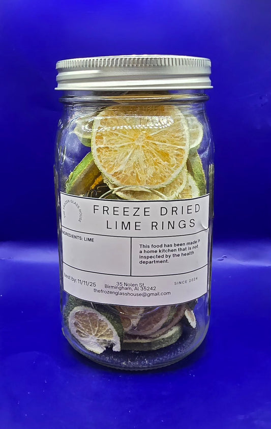 Freeze dried lime rings 32oz jar
