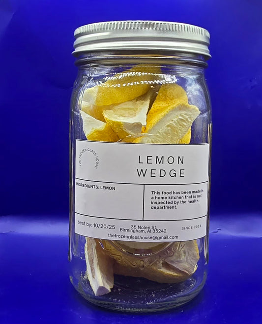 Freeze dried lemon wedges 32oz jar
