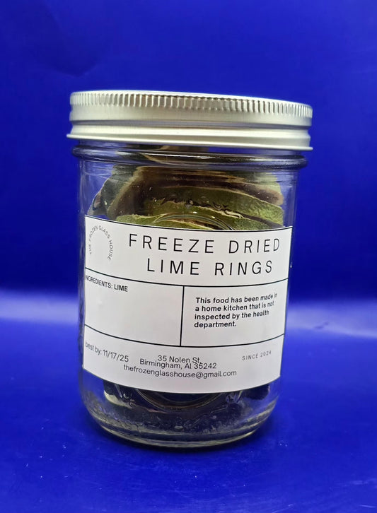 Freeze dried lime rings 16oz jar