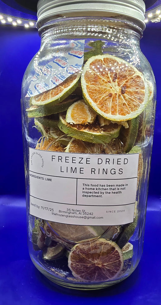Freeze dried lime rings 64oz jar
