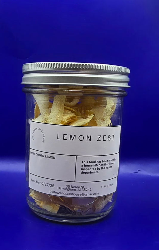 Freeze dried lemon zest 16oz jar