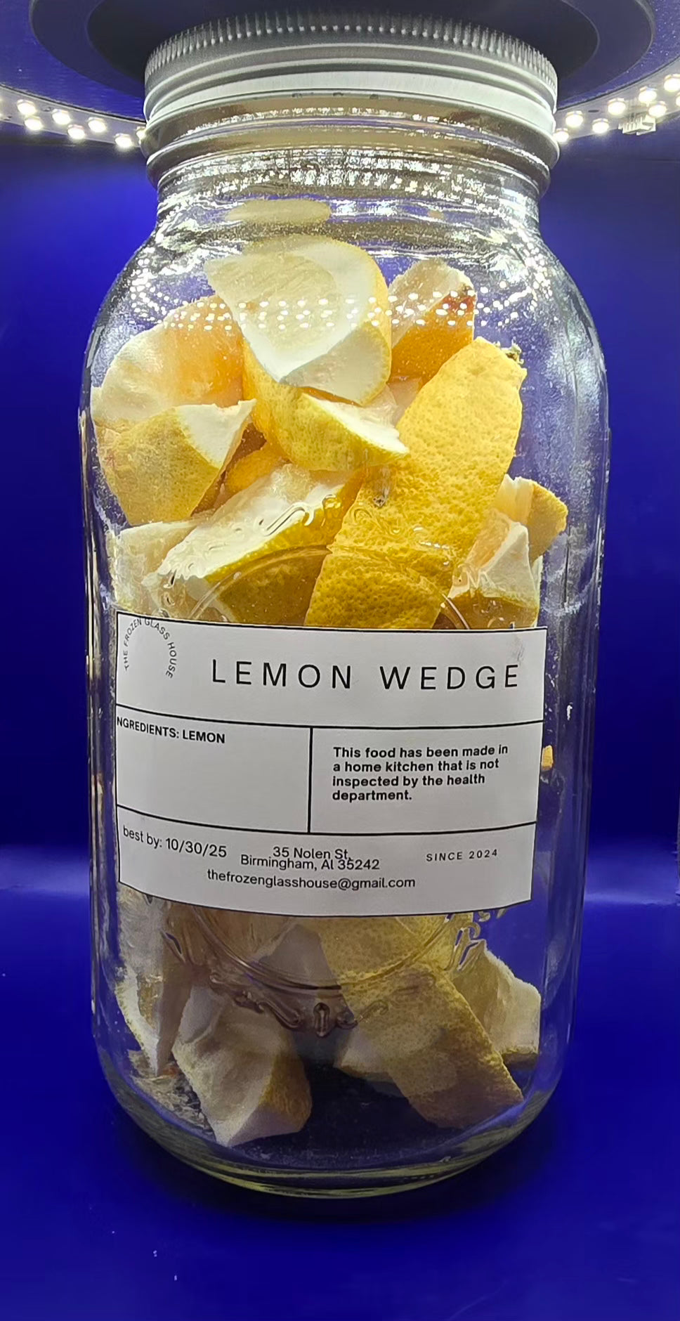 Freeze dried lemon wedges 64oz jar