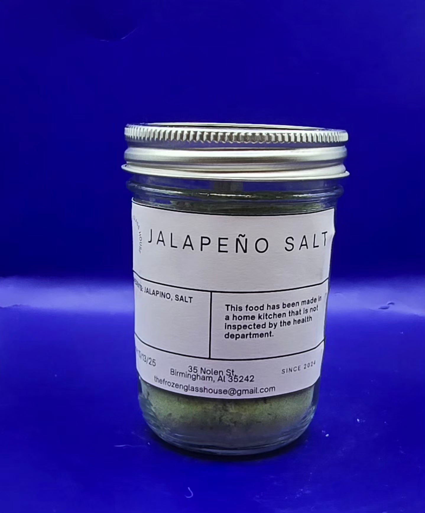 Freeze dried jalapeno salt 8oz jar