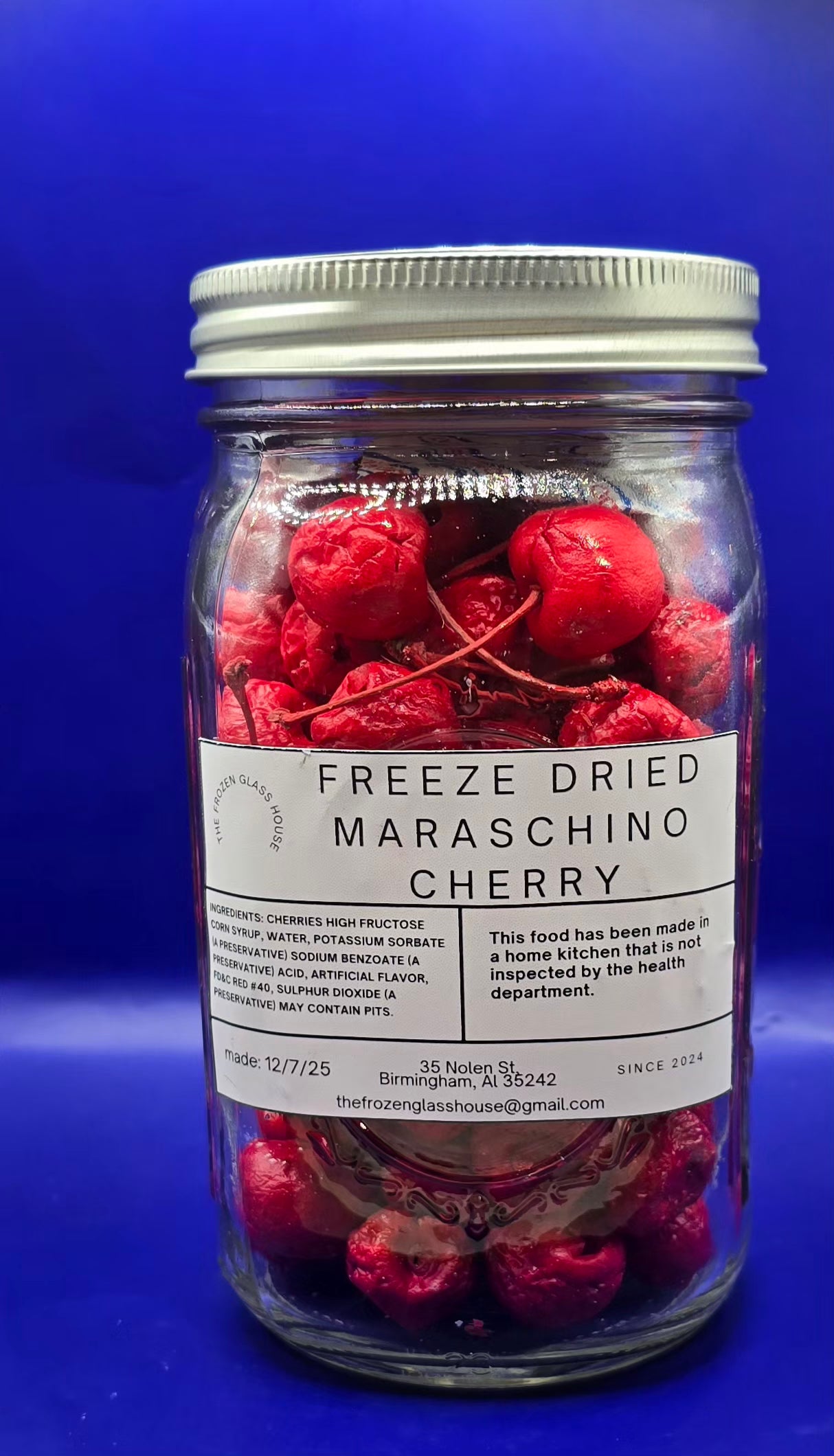 Freeze dried Maraschino Cherrys 32oz jar